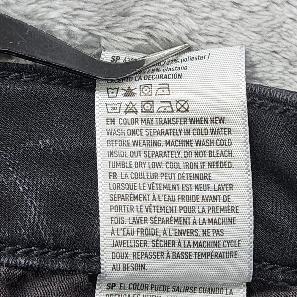 American Eagle Jeans Womens 6 Black Super High Rise Jegging Stretch Denim Preppy